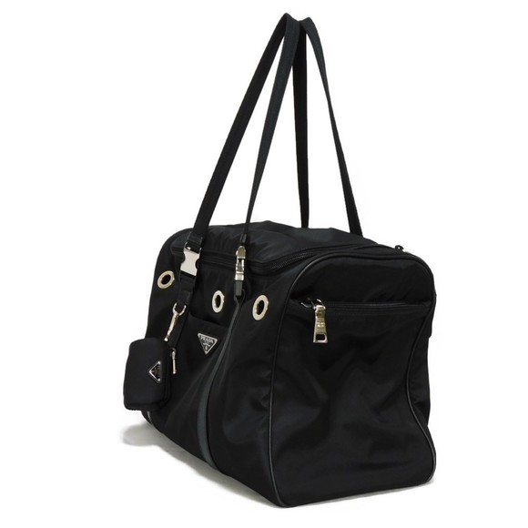 Prada Saffiano Black Tote Pet Bag Re-Nylon - Picture 1 of 16